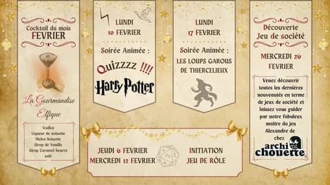 Programmation Février - La Taverne s'Anime !